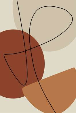 Постер - Абстрактные линии, 30 x 45 см, Холст на подрамнике, Наборы