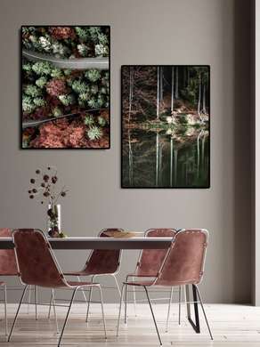 Poster - Forest idyll, 40 x 60 см, Framed poster on glass