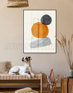 Poster - Modern Geometry, 60 x 90 см, Framed poster on glass, Minimalism