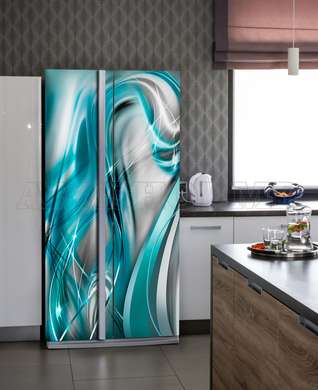 3D door sticker, Sea wave, 60 x 90cm, Door Sticker