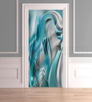 3D door sticker, Sea wave, 60 x 90cm, Door Sticker