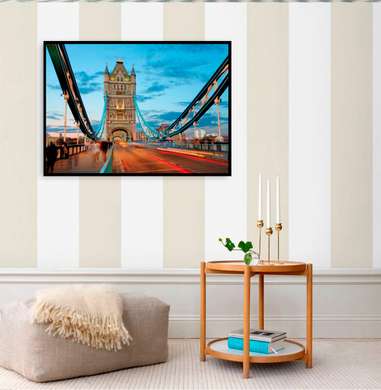 Poster - Podul din Londra la răsărit, 90 x 60 см, Poster înrămat