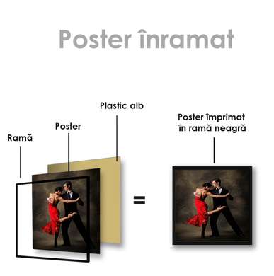 Poster - Tango, 100 x 100 см, 60 x 90 см, Framed poster on glass