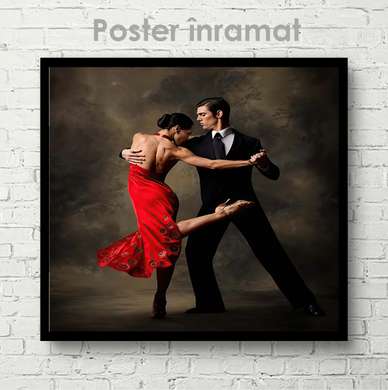 Постер - Танго, 100 x 100 см, 60 x 90 см, Постер на Стекле в раме