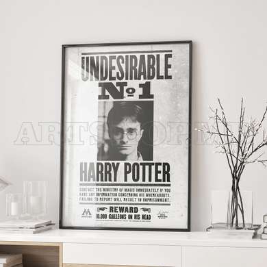 Poster - Undesirable, 60 x 90 см, Framed poster on glass, Quotes