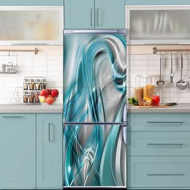 3D door sticker, Sea wave, 60 x 90cm, Door Sticker