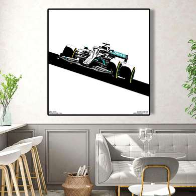 Poster - Formula 1, 40 x 40 см, Panza pe cadru