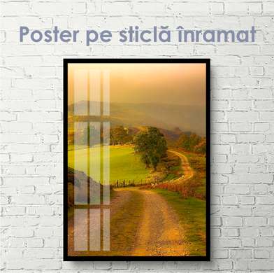 Poster - Peisaj înnorat, 30 x 60 см, Panza pe cadru, Natură