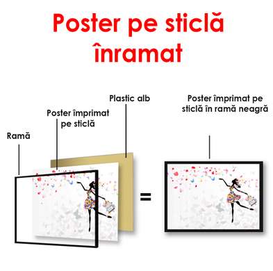 Poster - Flower mood, 90 x 60 см, Framed poster