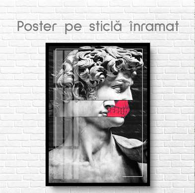 Poster - The Statue of David in a modern interpretation, 30 x 45 см, Canvas on frame