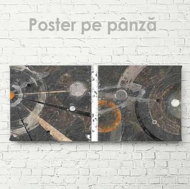 Poster - Cosmos în stil abstract, 90 x 45 см, Poster inramat pe sticla