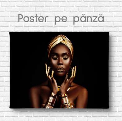 Постер - Девушка, 90 x 60 см, Постер на Стекле в раме