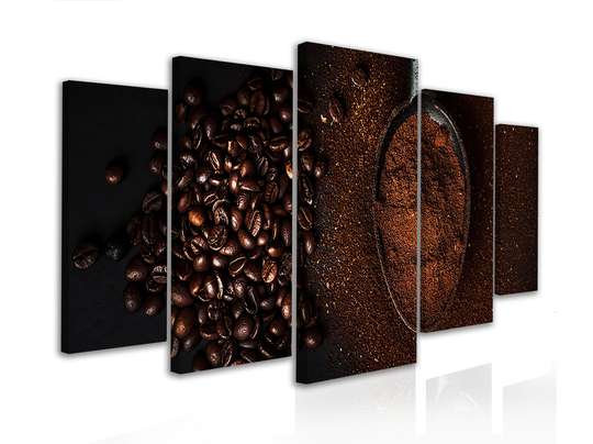 Модульная картина, Кофейные бобы и кофе, 108 х 60