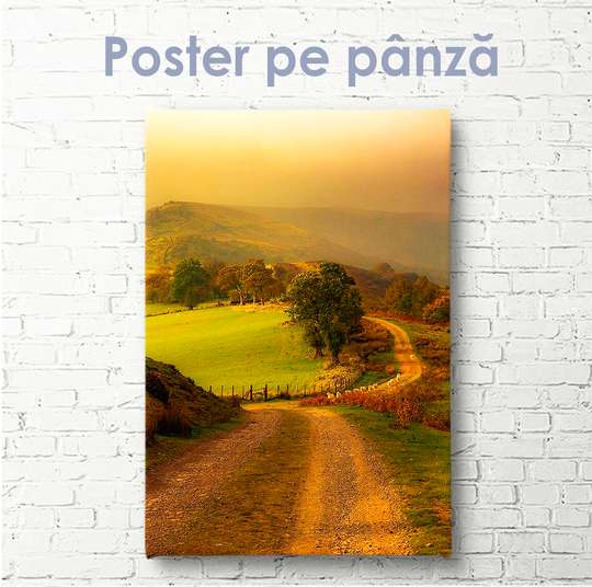 Постер - Пасмурный пейзаж, 30 x 60 см, Холст на подрамнике