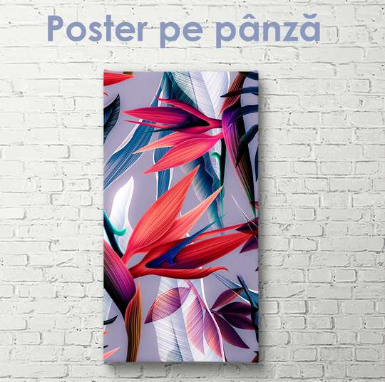 Poster - Unusual bright plant, 30 x 90 см, Canvas on frame