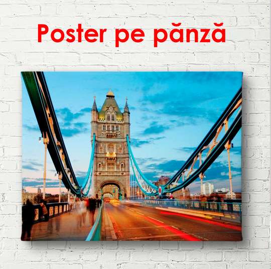 Poster - Podul din Londra la răsărit, 90 x 60 см, Poster înrămat