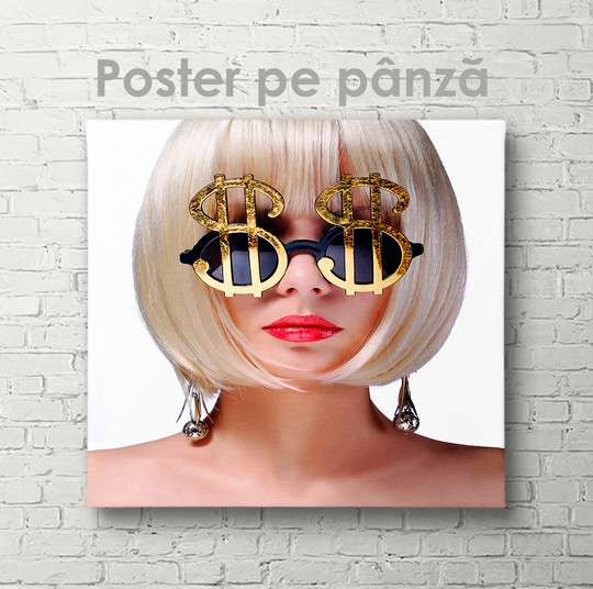 Poster - Blonda cu freză scurtă, 40 x 40 см, Panza pe cadru