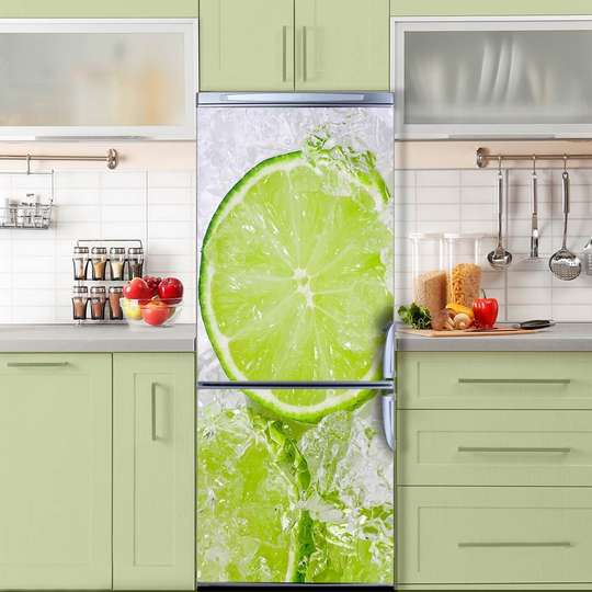 3D door sticker, Frozen lime, 60 x 90cm