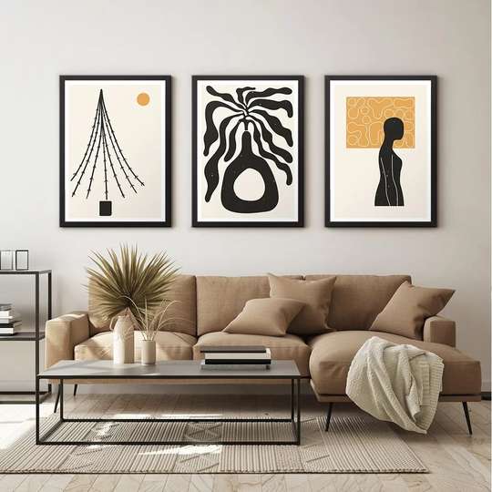 Poster - set minimalist, 60 x 90 см, Poster inramat pe sticla, Seturi