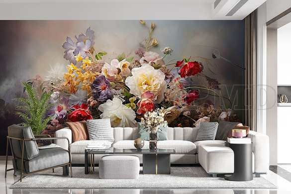 Wall mural - Bouquet of multicolored flowers