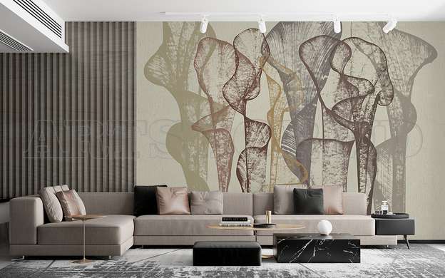 Wall mural - Multicolored lines in pale shades