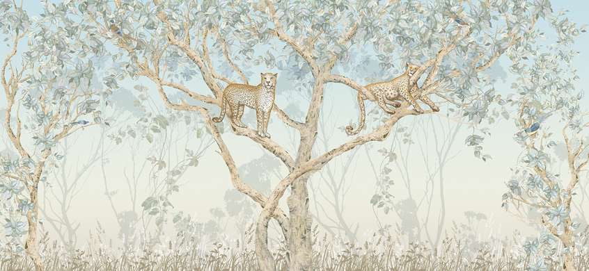 Wall Murall - Leopards on a tree
