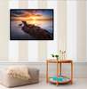 Poster - Colorful sunset on the shore, 45 x 30 см, Canvas on frame