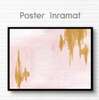 Poster - Golden smudges on a gentle background, 90 x 60 см, Framed poster on glass, Abstract