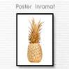 Poster - Ananas auriu, 30 x 45 см, Panza pe cadru, Glamour