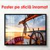 Poster - Sea voyage at dawn, 90 x 60 см, Framed poster, Marine Theme