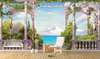 Wall Mural - Garden with access to the mountains and the sea