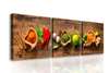 Tablou Pe Panza Multicanvas, Condimente colorate pe o masă de lemn, 135 x 45