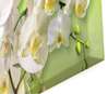 Modular picture, White orchid on a green background., 198 x 115