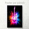 Poster - Electric guitar, 60 x 90 см, Framed poster on glass, Music