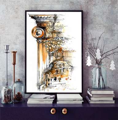 Poster - Arhitectură, 60 x 90 см, Poster inramat pe sticla, Minimalism