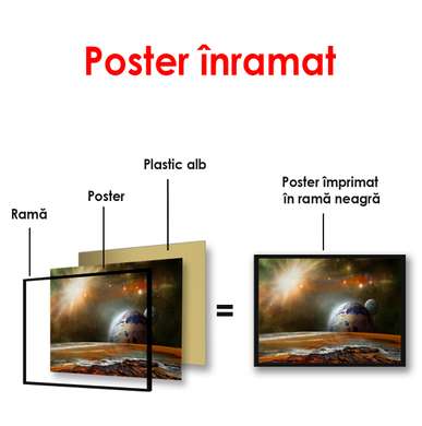 Poster - Brown space, 90 x 60 см, Framed poster, Nature