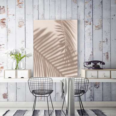 Poster - Tropical leaf shadow, 30 x 45 см, Canvas on frame