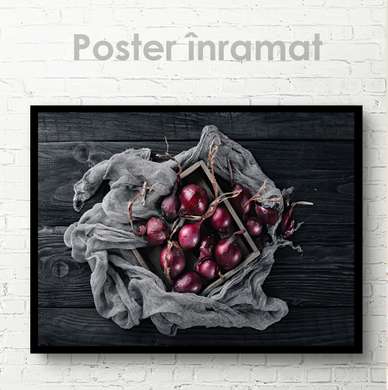 Poster - Red bow, 45 x 30 см, Canvas on frame
