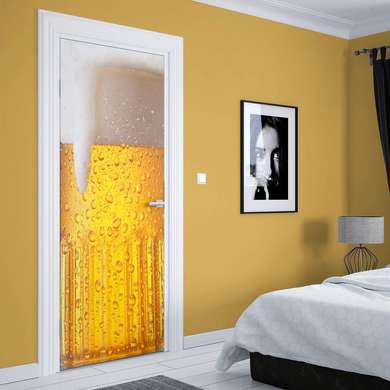 3D door sticker, Cold beer, 60 x 90cm, Door Sticker