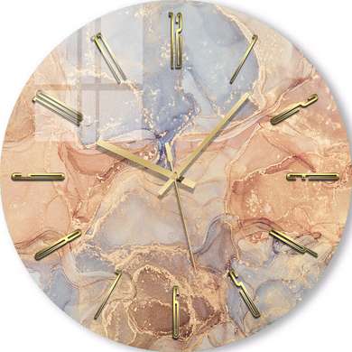 Glass clock - Delicate shades, 40cm