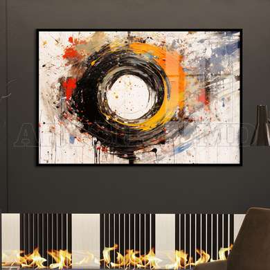 Poster - Vortex on abstract background, 90 x 45 см, Framed poster on glass, Abstract