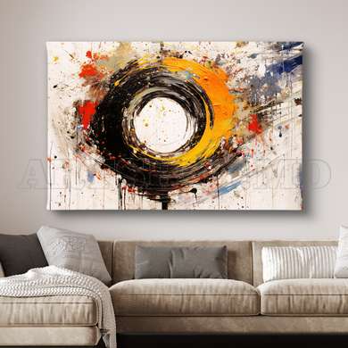 Poster - Vortex on abstract background, 90 x 45 см, Framed poster on glass, Abstract