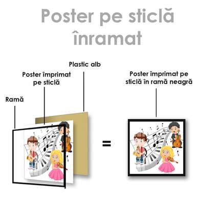 Poster - Kids, 100 x 100 см, Framed poster on glass, For Kids