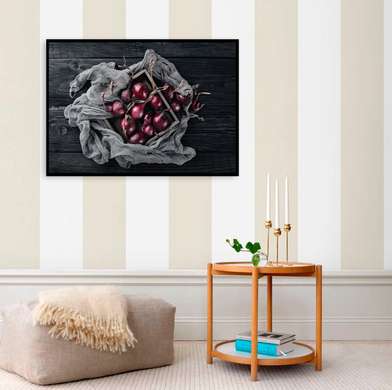 Poster - Red bow, 45 x 30 см, Canvas on frame