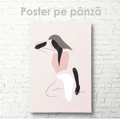 Poster - Girl, 60 x 90 см, Framed poster on glass