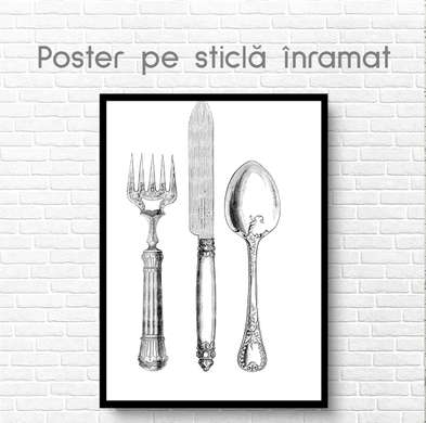 Poster - Table set, 30 x 45 см, Canvas on frame