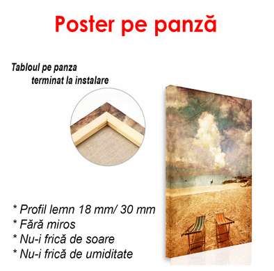 Poster - Vintage photo of the beach, 60 x 90 см, Framed poster, Vintage