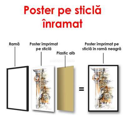 Poster - Arhitectură, 60 x 90 см, Poster inramat pe sticla, Minimalism