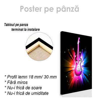Poster - Chitara electrica, 60 x 90 см, Poster inramat pe sticla
