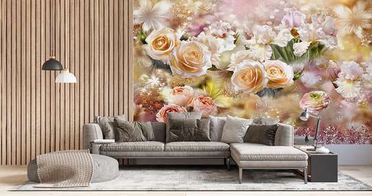 Wall mural - Soft rose flowers
